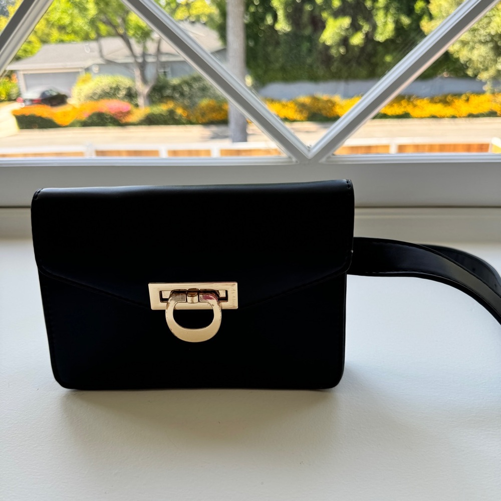 Faux Leather Belt Bag